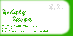 mihaly kusza business card