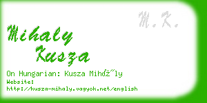 mihaly kusza business card